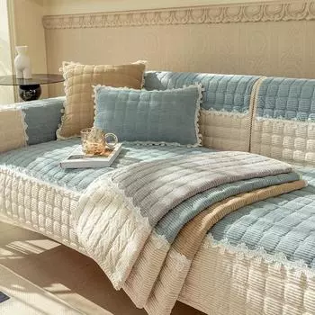 Вельветовая подушка для дивана, универсальная круглый год, нескользящая подушка, простая современная, утолщенная подушка для осени и зимы, ткань для чехла на диван 70*70cm