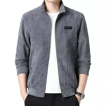 Вельветовая простая осенняя куртка Joker, молодежное мужское повседневное пальто в стиле ретро XXXL чёрный