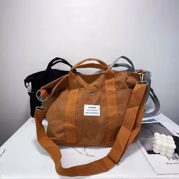 Вельветовая ретро-сумка с надписью «Письмо» с несколькими карманами, квадратная сумка, большая вместимость, сумка-мессенджер, дорожная сумка серый