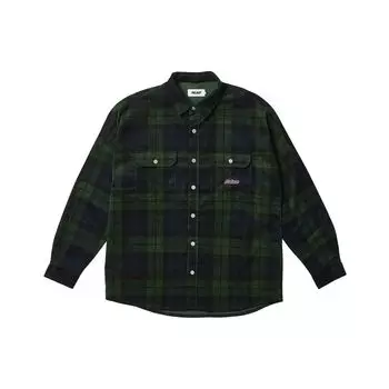 Вельветовая рубашка Palace с заниженными плечами, топы унисекс в клетку тартан, зеленый P25SHT043 L