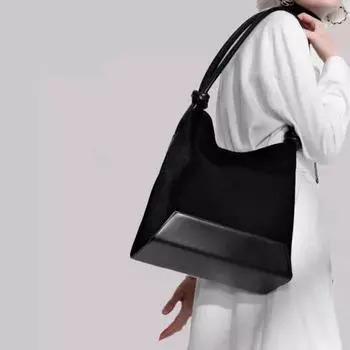 Вельветовая сумка Большая вместительная сумка для покупок Женская сумка Универсальная сумка через плечо Сумка-тоут 37*12*30 чёрный