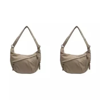 Вельветовая сумка через плечо на молнии женская сумка через плечо сумка-хобо для работы и путешествий(хаки)