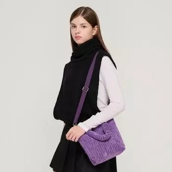 Вельветовая сумка через плечо Tote Mini (фиолетовый), РД23Д26ПУФ0-7000025995