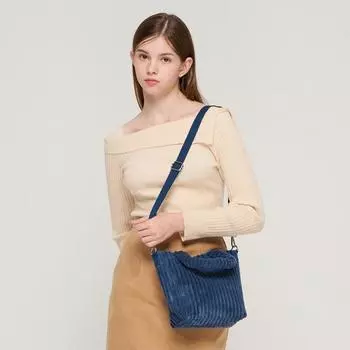 Вельветовая сумка через плечо Tote Mini (военно-морской флот), РД23Д26НИФ0-7000025992