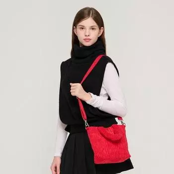 Вельветовая сумка через плечо Tote Mini (красный), РД23Д26РДФ0-7000025993