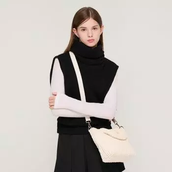 Вельветовая сумка через плечо Tote Mini (цвета слоновой кости), РД23Д26ИВФ0-7000025998