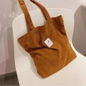 Вельветовая сумка, сумки для женщин, сумки на ремне, женские, мягкие, экологичные, многоразовые, для девочек, маленькие и большие, сумка-шоппер чёрный