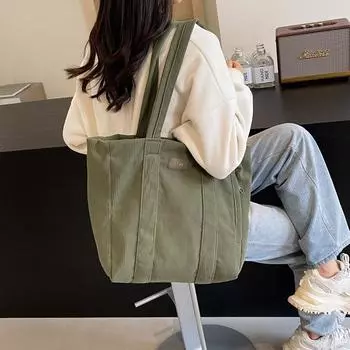 Вельветовая сумка Женская сумка через плечо Большая сумка белый