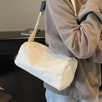 Вельветовая сумка женская универсальная модная сумка-мессенджер через плечо популярная женская сумка-подушка в этом году хаки