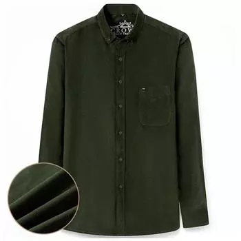 Вельветовая зимняя рубашка из 100% хлопка для мужчин, теплая, с длинными рукавами, стандартная посадка, легкая в уходе, удобная мужская офисная уличная одежда, однотонная 39