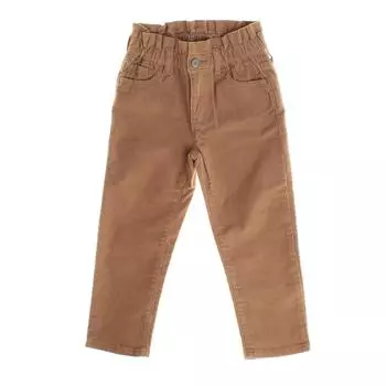 Вельветовые джинсы Mom 430270 девочка 2 AOS коричневый