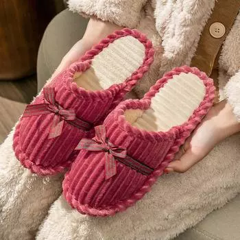 Вельветовые тапочки сохранят тепло 40-41