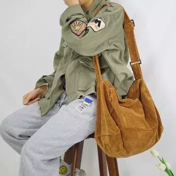 Вельветовые женские сумки через плечо, новые однотонные сумки-мессенджеры, большая вместимость, дорожная сумка через плечо для женщин