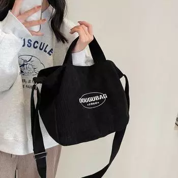 Вельветовые женские сумки через плечо Повседневная однотонная молодежная женская сумка через плечо Simplicity Bolsas Femininas