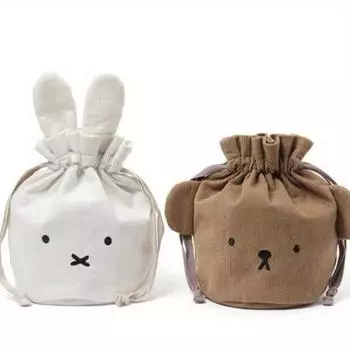 Вельветовый кролик Miffy Drawstring Bundle pouch Kawaii lovely travel Portable Cosmetic Storage Washing Opaling Money bag package хаки