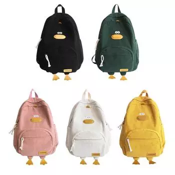 Вельветовый школьный рюкзак с рисунком из мультфильма, большая вместимость, рюкзак для ноутбука для мальчиков и девочек, рюкзак Kawaii, регулируемый ремень, рюкзак чёрный