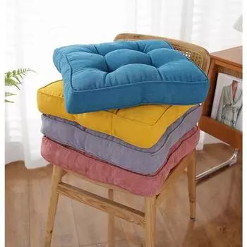 Вельветовый татами большой напольный подушка для сиденья домашнего офисного кресла подушка для стула утолщенная подушка коврик пуфы коричневая подушка для медитации 40x40cm жёлтый