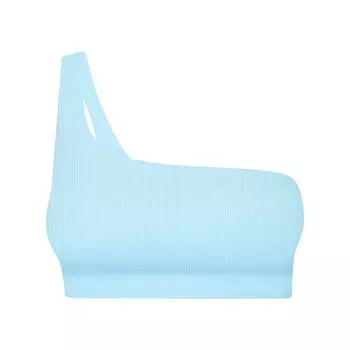 Velafeel Sports Women s Rib Intimates Running Shockproof Oblique Shoulder Vest Pilates Fitness Yoga One-Shoulder Bra DW369 cold blue [Mark 2]] 10/XL