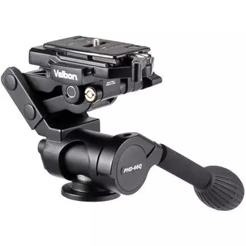 Velbon 3Way Head Medium Size Base Diameter 50mm Revolving Mechanism Quick Shoe Compatible Magnesium 481924 Black PHD-66Q