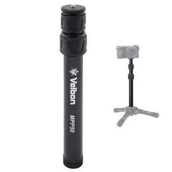 Velbon Monopod Pole MPP50 Extension Rod Tripod Extender 501141 Black Telescoping Up to Elevator Extension 51.5cm