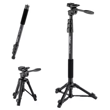Velbon monopod Pole Pod EX AZ leg Lever lock Pole diameter diameter 17mm Compact head Compatible with quick shoe Tabletop tripod with monopod pole