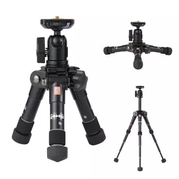 Velbon Table Mini Tripod Ultra 353 Mini AZ AMZULT353MINI Ultra Lock Leg Диаметр ноги 24 мм 5 ярусов Small Free Head Алюминиевые ножки Настольный штатив