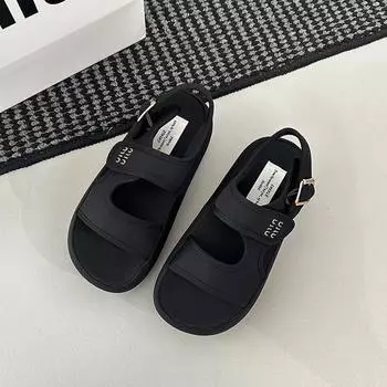 Velcro canvas open-toed sandals women s summer new breathable and lightweight casual sandals women s tide 35