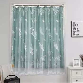 Velcro Curtains Blackout Hooks Curtain Windows Decorative Drapes Install Easy Plant-Hooks Type,90*120cm/35.4*47.2in(W*H)