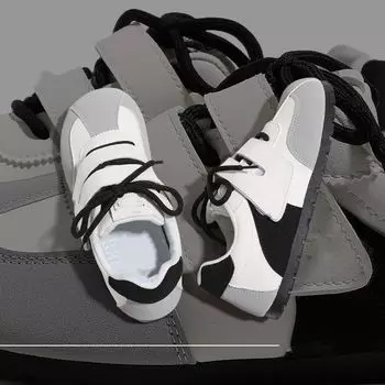 Velcro little white shoes women s German training shoes 2025 new fashion versatile low heel platform casual shoe board ins tide 35 чёрный