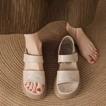 Velcro sandals women s summer new comfortable platform beach shoes lightweight versatile sandals 35