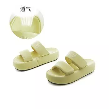 Velcro slippers women s 2025 summer new casual fashion outer wear versatile sandals thick-bottomed bread one-and-a-half mops 35