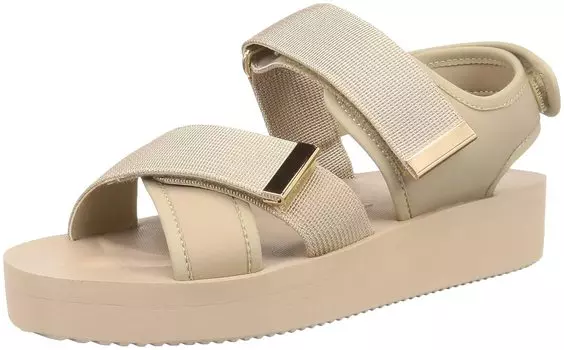 Velcro Strap Footbed Sandals 6378 Beige cm E [Macintosh Philosophy] Women s 23.0 cm~23.5 бежевый