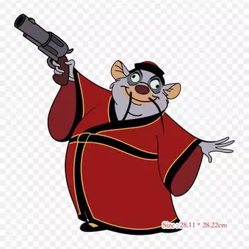 Величайший детектив Бэзил Профессор Ратиган Бэзил Святой Утюг на термопереносе Печать виниловые нашивки Наклейка для одежды Аппликации своими руками Моющиеся нашивки