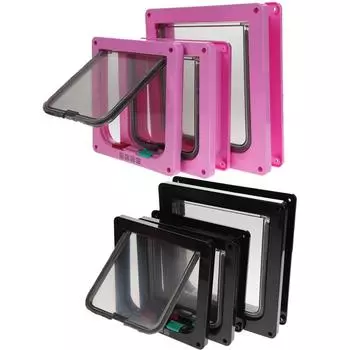 Великобритания* 3 размера 4 пути домашних животных кошек щенков собак принадлежности замок запираемый сейф откидная дверь S чёрный