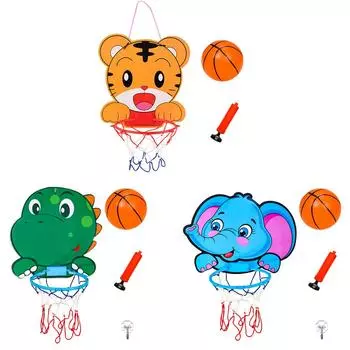 Великобритания Детские Дети Крытый Фитнес Подвесные Баскетбольные Обручи Щит Набор Веселые Игры Игрушки Small dinosaur style
