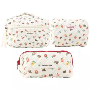 Великобритания * Хлопковая косметичка Эстетичный мультяшный клатч Сумки для макияжа Сумки для хранения P Small