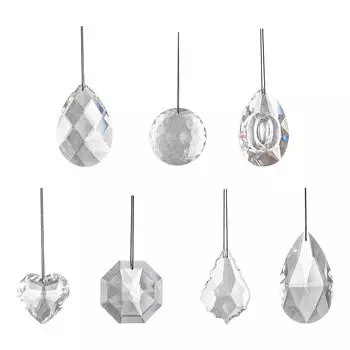 Великобритания Красочные хрустальные подвесные стеклянные призмы для плана стены рождественской елки D