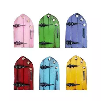 Великобритания * Миниатюрные Эльфы Фея Двери Фигурки Деревянные Домашний Сад Художественные Скульптуры Декор A