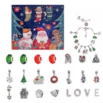 Великобритания Рождественский Адвент Календарь DIY Бисерные Подарочные Чехлы Для Девочек Ювелирные Изделия Сюрприз Слепой- A