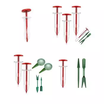 Великобритания Садовая сеялка Пластиковый маленький разбрасыватель семян Красный Практичный ручной посев A