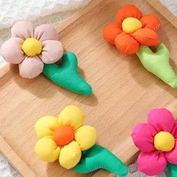 Великолепная тонкая текстура, милый внешний вид, 2 стиля, милая заколка для волос в виде подсолнуха, брошь, украшение для студента, цветок A фиолетовый