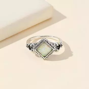 Великолепное и популярное серебро, инкрустированное молочно-белым цирконом, для повседневных женских аксессуаров в Европе и Америке.. Подарочное кольцо на юбилей