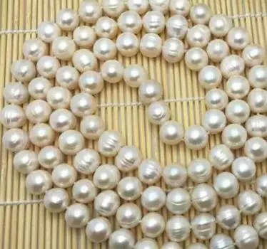 Великолепное ожерелье из белого жемчуга южного моря в стиле барокко 8-9 мм, длина 50 дюймов