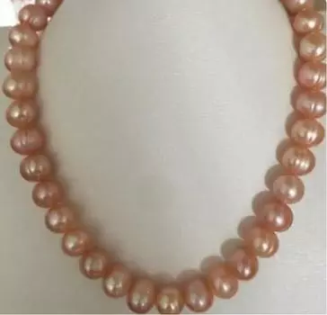 Великолепное ожерелье из розового жемчуга южного моря в стиле барокко, 9-10 мм, 18 дюймов