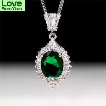 Великолепное ожерелье с подвеской из кубического циркония белого/зеленого/красного цвета с фианитами, роскошное свадебное помолвочное вечернее женское модное ювелирное украшение в подарок 45cm