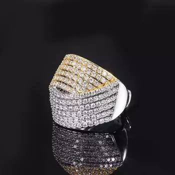 Великолепное регулируемое кольцо унисекс с блестящим цирконием CMM разноцветный