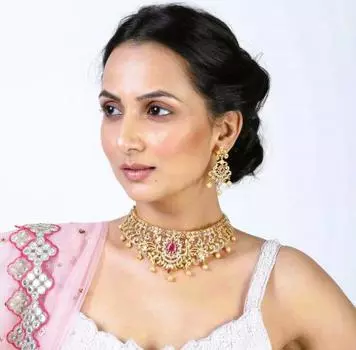 Великолепное свадебное колье-колье Estele с цирконами и цветными камнями и жемчугом для женщин