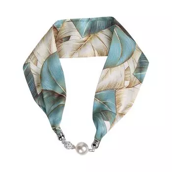 Великолепные бусины, шарф с круглым кольцом, женские аксессуары для шарфов, ожерелье, этнический шарф One Size белый