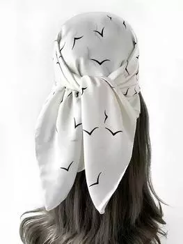 Великолепные бусины, шарф с круглым кольцом, женские аксессуары для шарфов, ожерелье, этнический шарф One Size белый