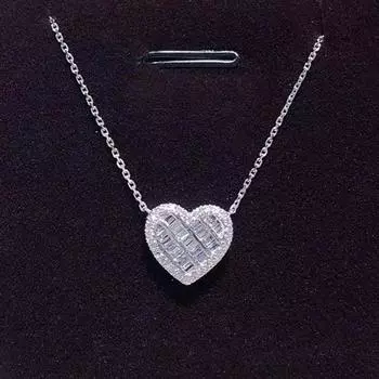Великолепные ожерелья с подвеской в виде сердца с кристаллами циркония для женщин, элегантные женские вечерние аксессуары, подарки, универсальные модные ожерелья 45cm